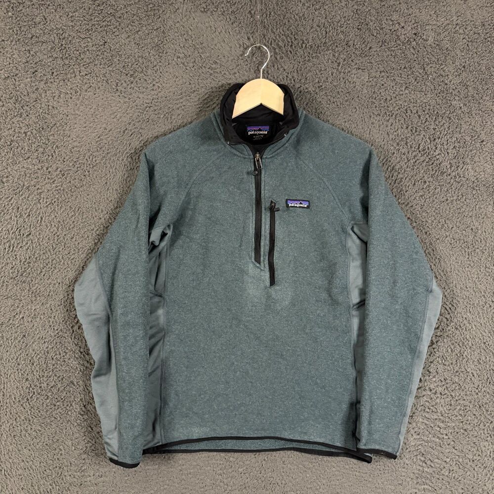 Patagonia Better Sweater Mens Medium Green 1/4 Zip Long Sleeve Pullover